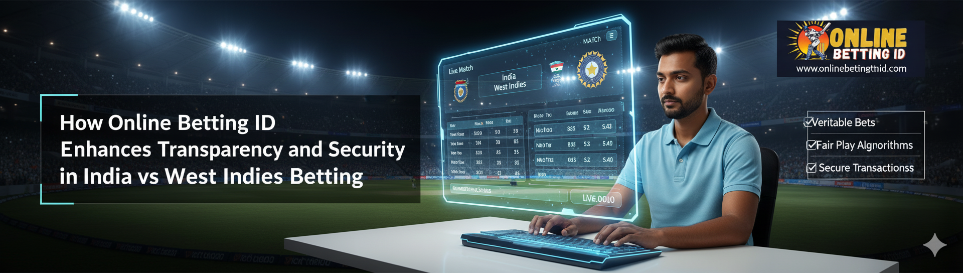 Read more about the article How Online Betting ID Enhances Transparency and Security in India vs West Indies Betting